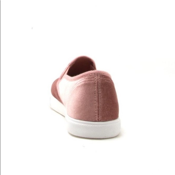 Women's Velvet Slip-On Sneakers Blush - Picture 6 of 7